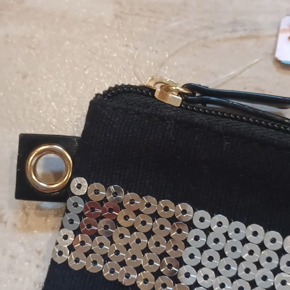New Victoria's Secret Multi-Colored Sequin Travel Zipper Clutch/Pouch